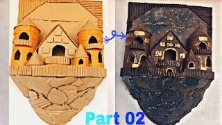 DIY/magic castle from recycled cardboard paper  crafts/wall decor gatte ka killa fort Mahal