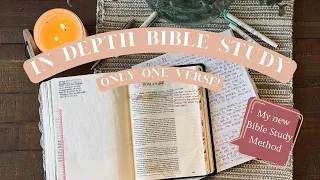 In Depth BIBLE STUDY on ONE VERSE! | New Bible Study Method!