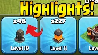 SO CLOSE!  48 Walls to Go HIGHLIGHTS!  Th10 Farm to Max | Clash of Clans