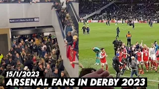 ARSENAL FANS IN DERBY 2023 || Tottenham Hotspur vs Arsenal 15/1/2023
