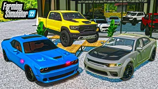 I BUILT AN ONLY "DODGE HELLCAT" DEALERSHIP! (CHARGER, CHALLENGER, TRX) | FS22