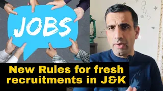 New Reservation Rules for fresh recruitments in Jammu and Kashmir