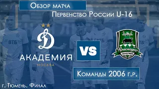 Обзор матча. "Динамо" 2006 г.р. - "Краснодар". Финал 🏆