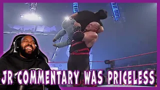 Kane vs Eric Bischoff and JR goes insane on commentary (Reaction)