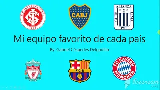 Mi equipo favorito de cada país