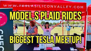 Epic Tesla Meetup + Model S Plaid Launch Reactions!