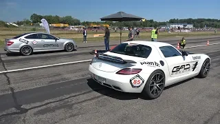 1000HP GAD Motors SLS AMG BiTurbo vs 1200HP GAD Motors C63 AMG