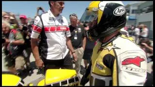 Kenny Roberts rides his 1980 Yamaha YZR500 at Laguna Seca