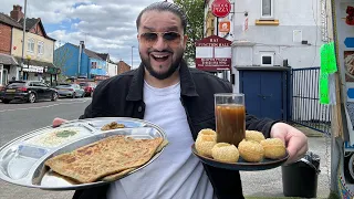 Indian Street food In Handsworth Birmingham | Halal Vegetarian Desi Food | desi Nashta | Paratha