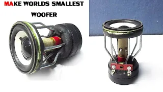 How To Make Worlds Smallest Woofer At Home  - Amazing Diy Woofer 50z