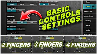 Basic Control's Settings 2,3,4, Finger Control Setting In PUBG MOBILE