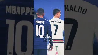 mbappe and his idol ronaldo #ronaldo #mbappe #shortvideo