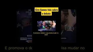 Ciro Gomes concede entrevista antes do Debate Presidencial 2022.