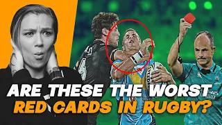 AMERICAN REACTS TO THE MOST BRUTAL RUGBY RED CARDS | AMANDA RAE