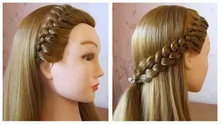 Coiffure avec tresse (2 façons) ♡ Coiffure pour l'école / collège, facile à faire