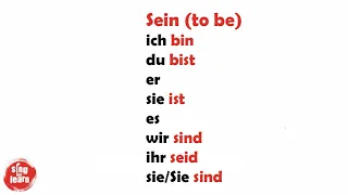 Das Verb SEIN Konjugation Lied | Verb to be in German conjugation song
