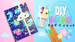 DIY Unicórnio/ Material Escolar Kawaii . FEAT Buba Diy - DIY SCHOOL SUPPLIES