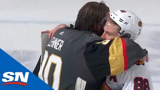 Vegas Golden Knights And Chicago Blackhawks Shake Hands After Tough Series