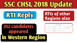 SSC CHSL 2018 DV attendance| RTI Replies | DV appeared Candidates| Document Verification