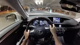 2017 Lexus ES 300h - POV Night Drive (Binaural Audio)