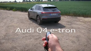 Audi Q4 e-tron (204 hp) - POV drive, walkaround & launch