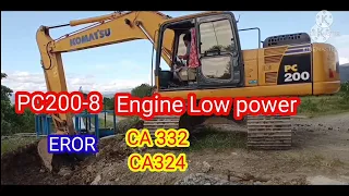 Excavator komatsu pc200-8MO Engine low power