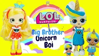 LOL Surprise Unicorn Boi Gets A Big Brother DIY Big Brother Show Cupcake Kids Club