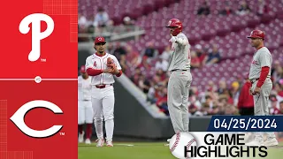 Cincinnati Reds Vs Philadelphia Phillies Game Highlights 04/25/2024 | MLB Highlight 2024