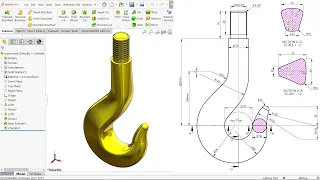 Crane Hook Design in Solidworks