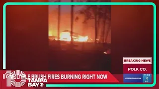 Fire Rescue, Florida Forest Service battling multiple brush fires in Polk County