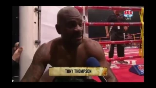 Tony Thompson hilarious interview. funniest thing in boxing