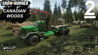 SNOWRUNNER: MOD MAP, CANADIAN WOODS,  ПРОХОЖДЕНИЕ НА РУССКОМ. ЧАСТЬ2