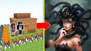 MEDUSA THẦN TÓC RẮN Tấn Công Nhà Được Bảo Vệ Bởi bqThanh và Ốc Trong Minecraft