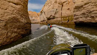 Riding Jet Skis into Slot Canyons on Lake Powell - Labyrinth Canyon, Face Canyon & More