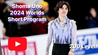 Shoma Uno 2024 Worlds Flawless Short Program 200 Level #worldsmtl24  #worldfigure  #shomauno