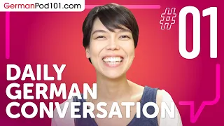 learn about verb conjugation in a formal conversation in German | Daily German Conversations #01