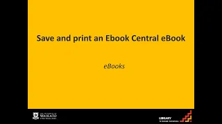 Save and print an eBook Central ebook