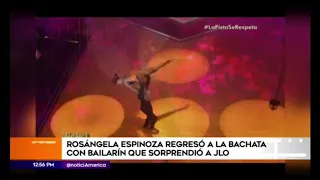rosangela espinoza bailando bachata con su bailarin del gran show