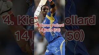 Top 5 fastest fifties in T20 cricket history || #fastest50 #fastestplayer #cricketshorts #trending