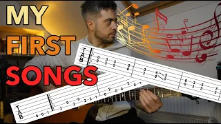 The First Songs I Learned to Play on Guitar | w/TABS