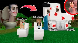 BEBE NOOBSI Y BEBE NOOB VS CASA MALDITA SKIBIDI TOILET🚽😱 - MINECRAFT NOOB VS PRO