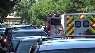 Chicago Fire Department Engine 35 & Ambulance 62 Responding