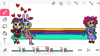 FlipaClip animation 2d #1 animation maker Jax pomni love 💞frame-by-frame @maxdraws8