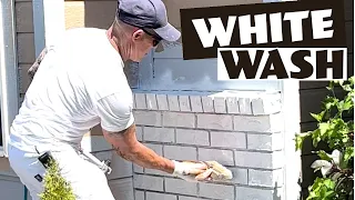 White Wash Red Brick | Easy steps to white washing brick