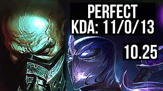 URGOT vs SHEN (TOP) | 11/0/13, Legendary, 1.4M mastery, 700+ games | KR Diamond | v10.25