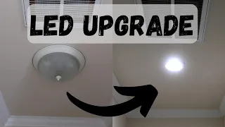 Updating old ceiling light with recessed LED | Easy DIY