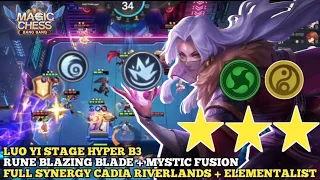 LUO YI BUFF DAMAGE SKILL🔥 Rune Blazing Blade + Mystic Fusion‼️ Magic Chess 2024