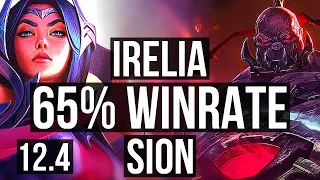 IRELIA vs SION (TOP) | 65% winrate, 6 solo kills, Rank 8 Irelia, 9/2/2 | EUW Challenger | 12.4