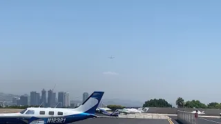 Pilatus pc 12 landing at Santa Monica airport