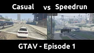 Casual VS Speedrun in GTAV #1 - The Beginning of the Timesave
